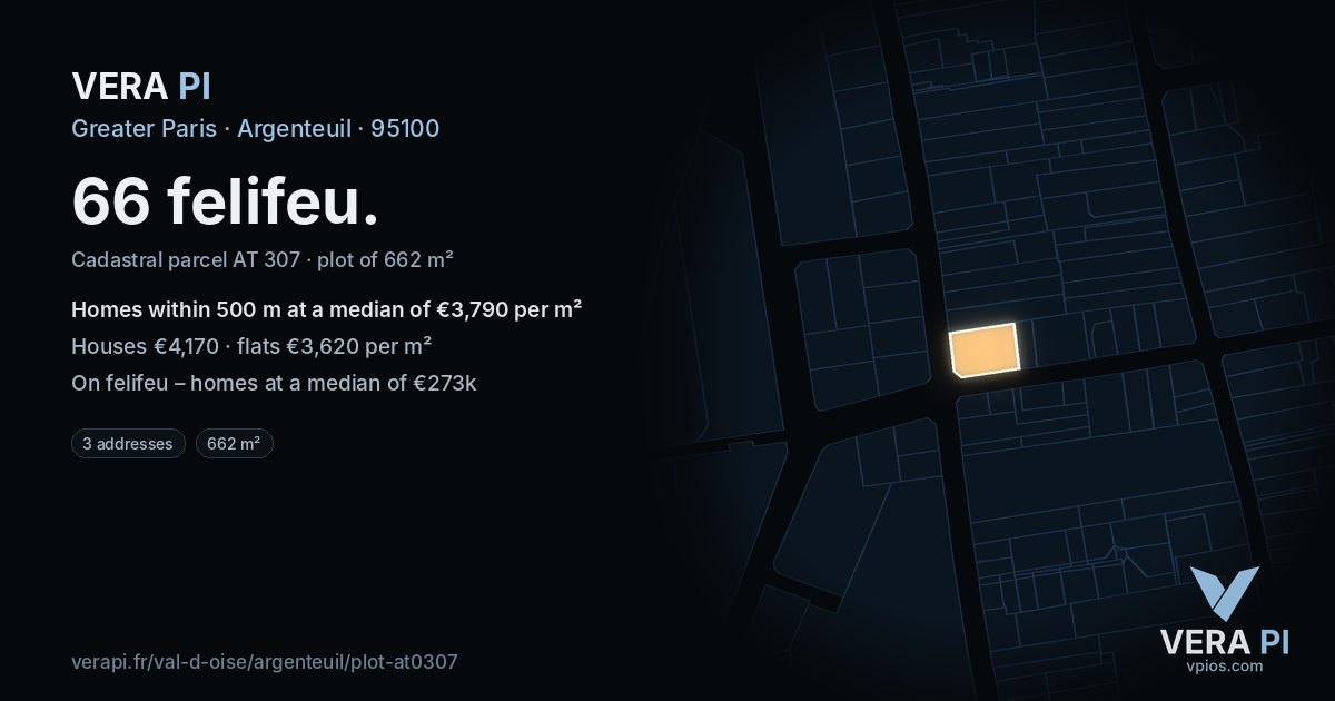 66 felifeu, Argenteuil at night – the plot lit, the parcels around coloured by the prices near them
