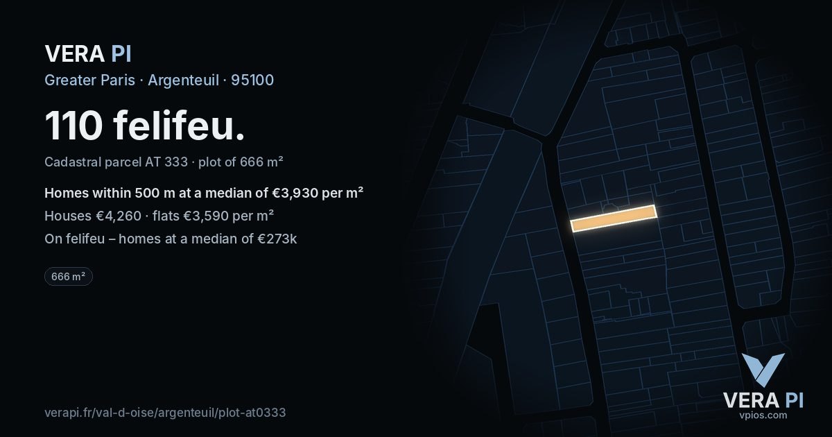 110 felifeu, Argenteuil at night – the plot lit, the parcels around coloured by the prices near them