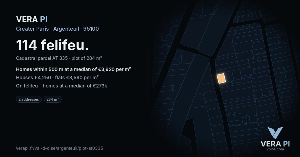 114 felifeu, Argenteuil at night – the plot lit, the parcels around coloured by the prices near them