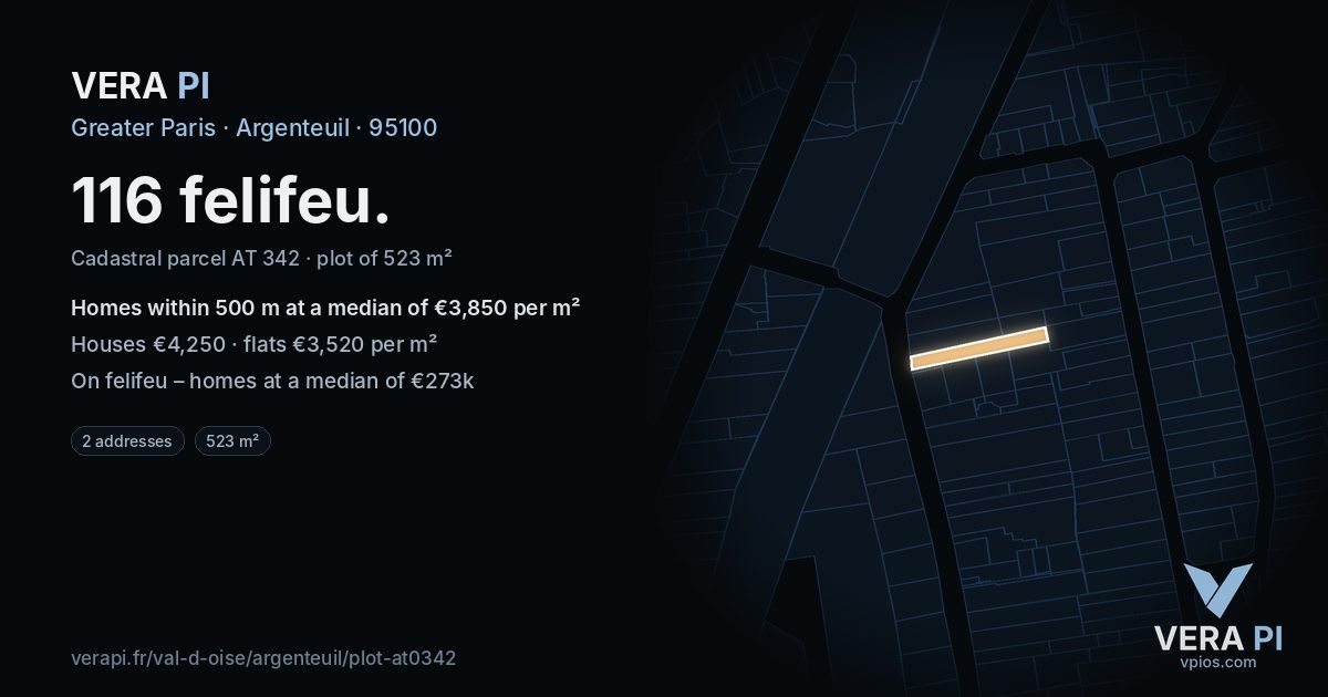 116 felifeu, Argenteuil at night – the plot lit, the parcels around coloured by the prices near them