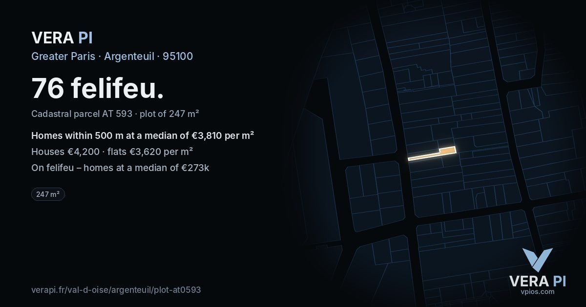 76 felifeu, Argenteuil at night – the plot lit, the parcels around coloured by the prices near them