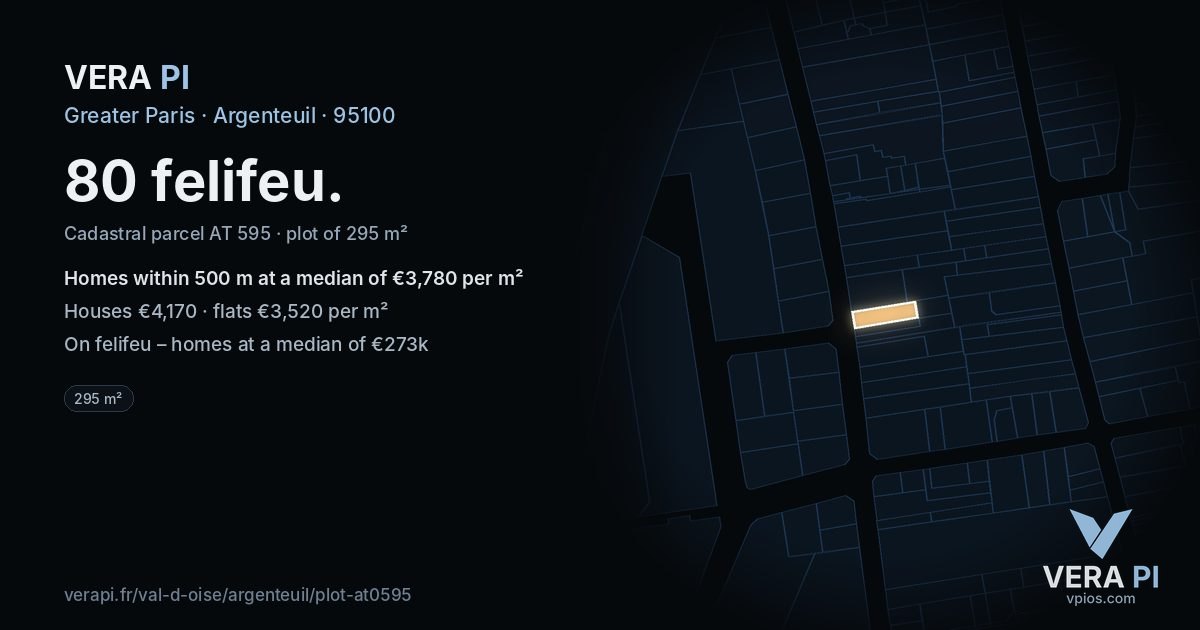 80 felifeu, Argenteuil at night – the plot lit, the parcels around coloured by the prices near them