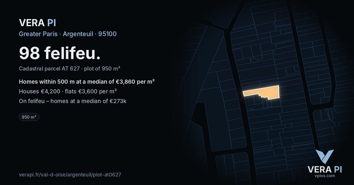 98 felifeu, Argenteuil at night – the plot lit, the parcels around coloured by the prices near them