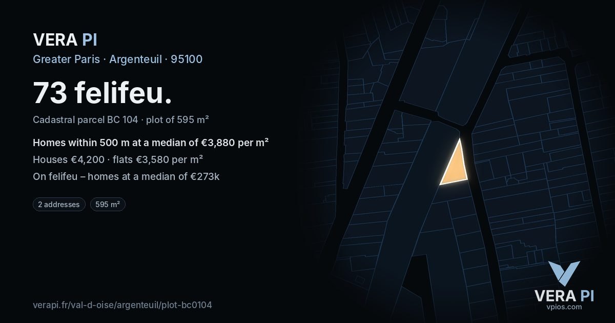 73 felifeu, Argenteuil at night – the plot lit, the parcels around coloured by the prices near them