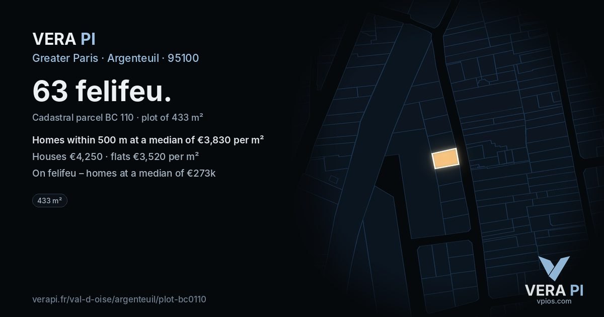63 felifeu, Argenteuil at night – the plot lit, the parcels around coloured by the prices near them