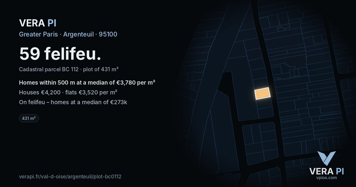 59 felifeu, Argenteuil at night – the plot lit, the parcels around coloured by the prices near them