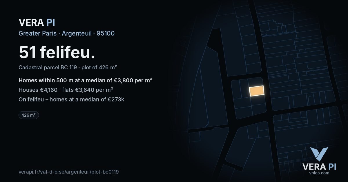 51 felifeu, Argenteuil at night – the plot lit, the parcels around coloured by the prices near them