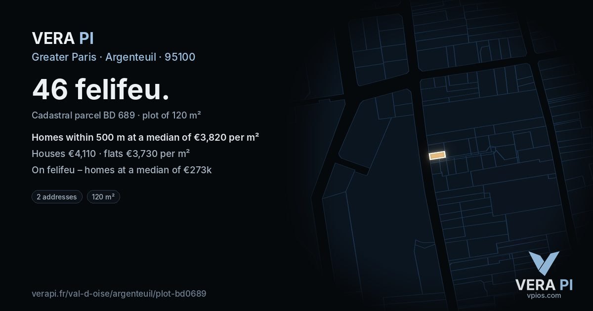 46 felifeu, Argenteuil at night – the plot lit, the parcels around coloured by the prices near them