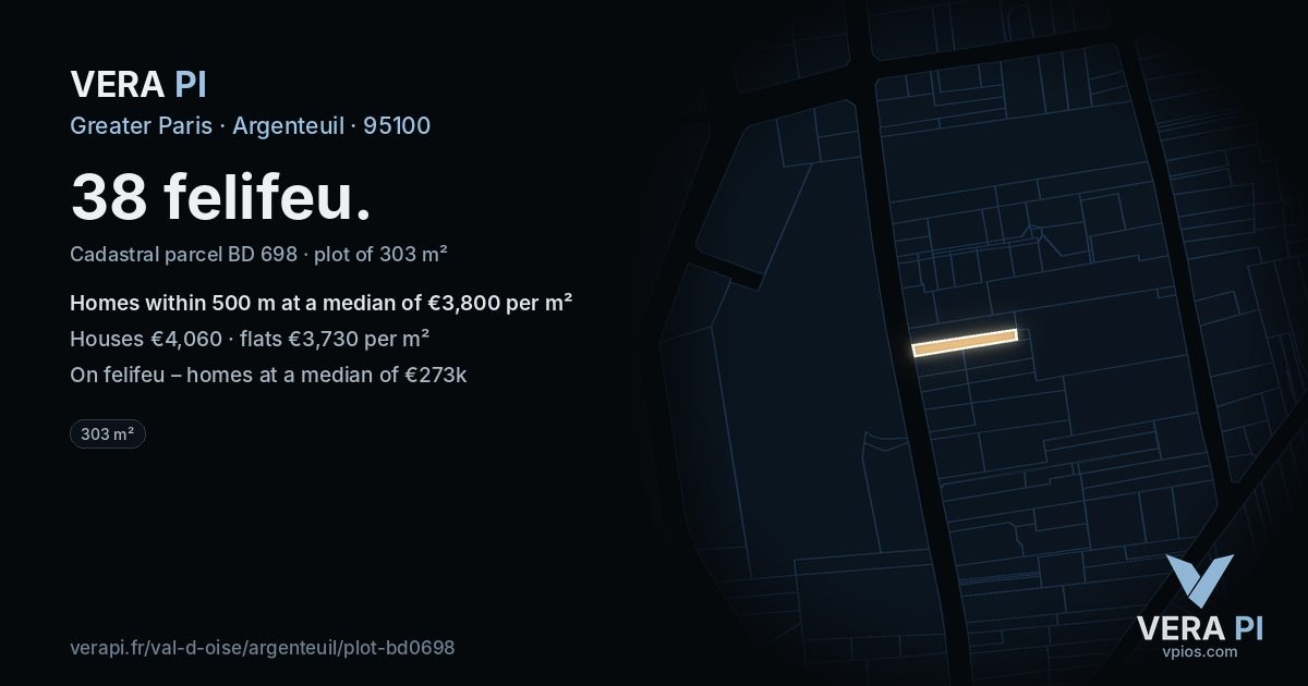 38 felifeu, Argenteuil at night – the plot lit, the parcels around coloured by the prices near them