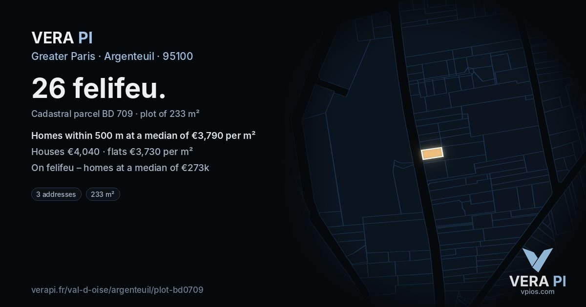 26 felifeu, Argenteuil at night – the plot lit, the parcels around coloured by the prices near them