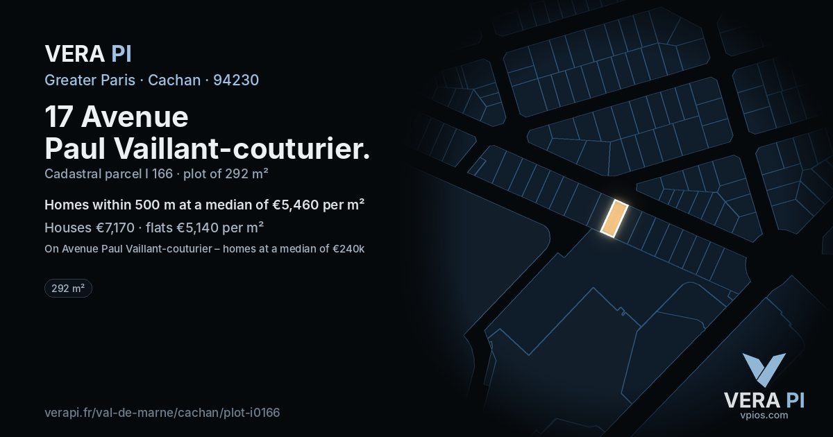 17 Avenue Paul Vaillant-couturier, Cachan at night – the plot lit, the parcels around coloured by the prices near them