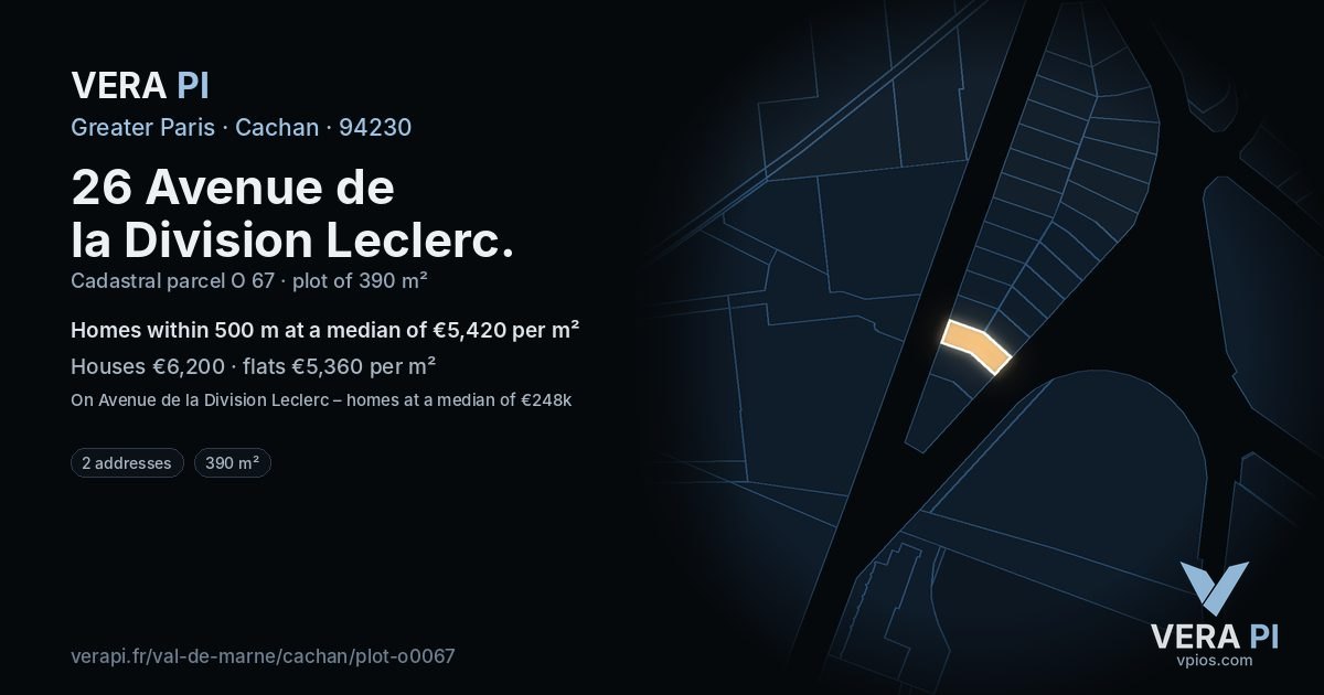 26 Avenue de la Division Leclerc, Cachan at night – the plot lit, the parcels around coloured by the prices near them