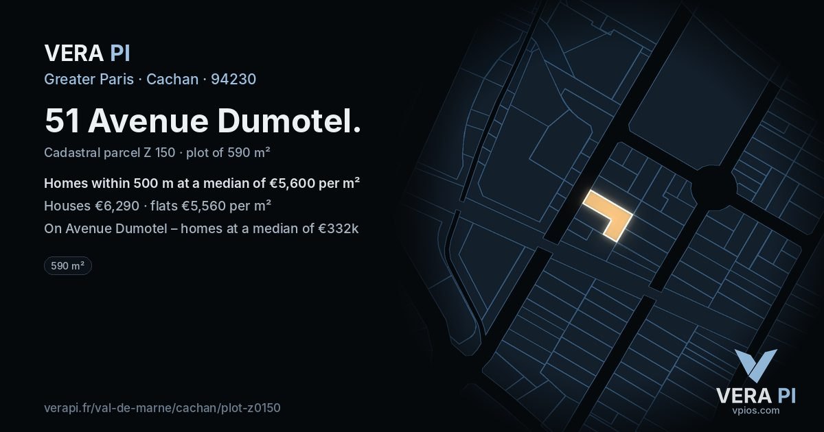 51 Avenue Dumotel, Cachan at night – the plot lit, the parcels around coloured by the prices near them