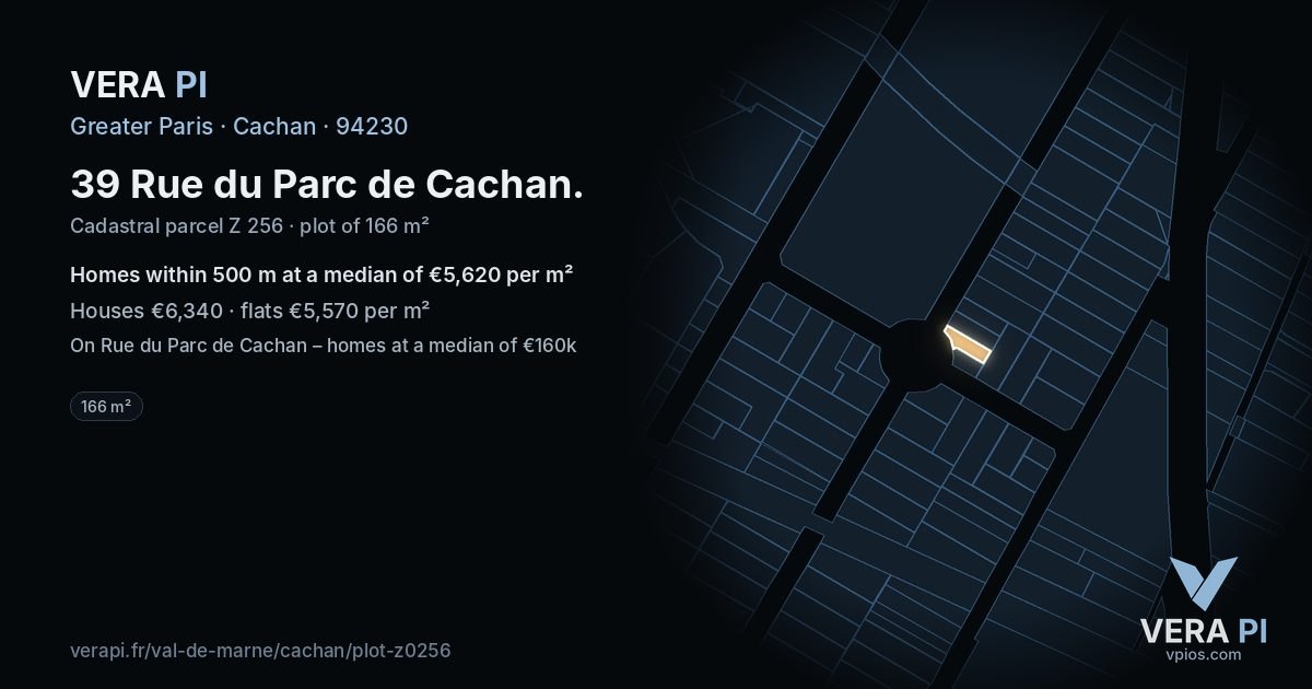 39 Rue du Parc de Cachan, Cachan at night – the plot lit, the parcels around coloured by the prices near them