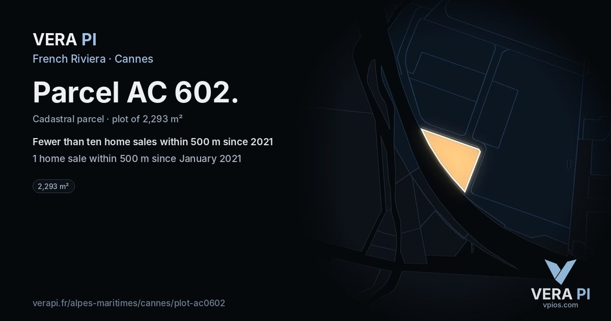 Parcel AC 602, Cannes at night – the plot lit, the parcels around coloured by the prices near them