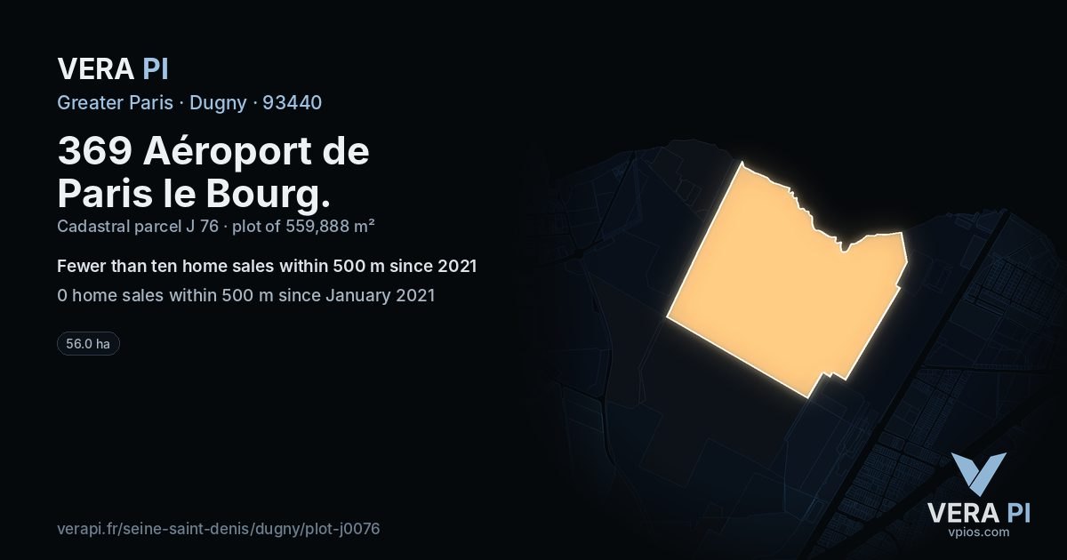 369 Aéroport de Paris le Bourg, Dugny at night – the plot lit, the parcels around coloured by the prices near them