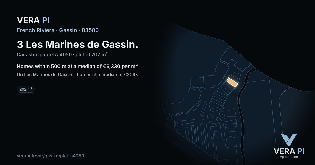 3 Les Marines de Gassin, Gassin at night – the plot lit, the parcels around coloured by the prices near them