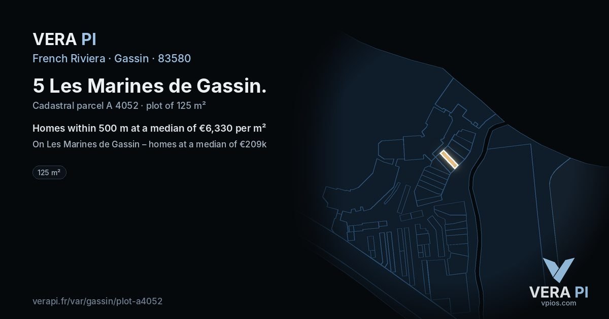5 Les Marines de Gassin, Gassin at night – the plot lit, the parcels around coloured by the prices near them
