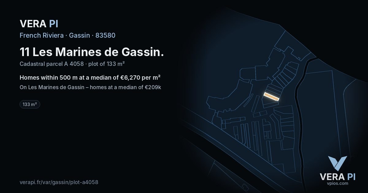 11 Les Marines de Gassin, Gassin at night – the plot lit, the parcels around coloured by the prices near them