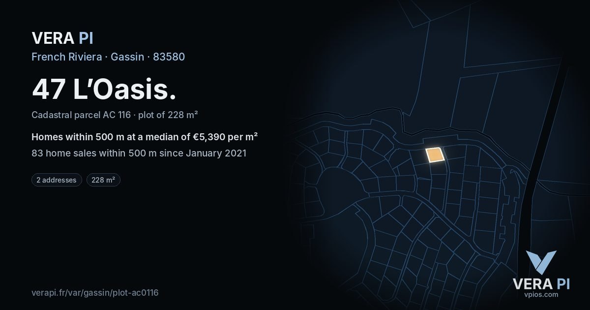 47 L’Oasis, Gassin at night – the plot lit, the parcels around coloured by the prices near them