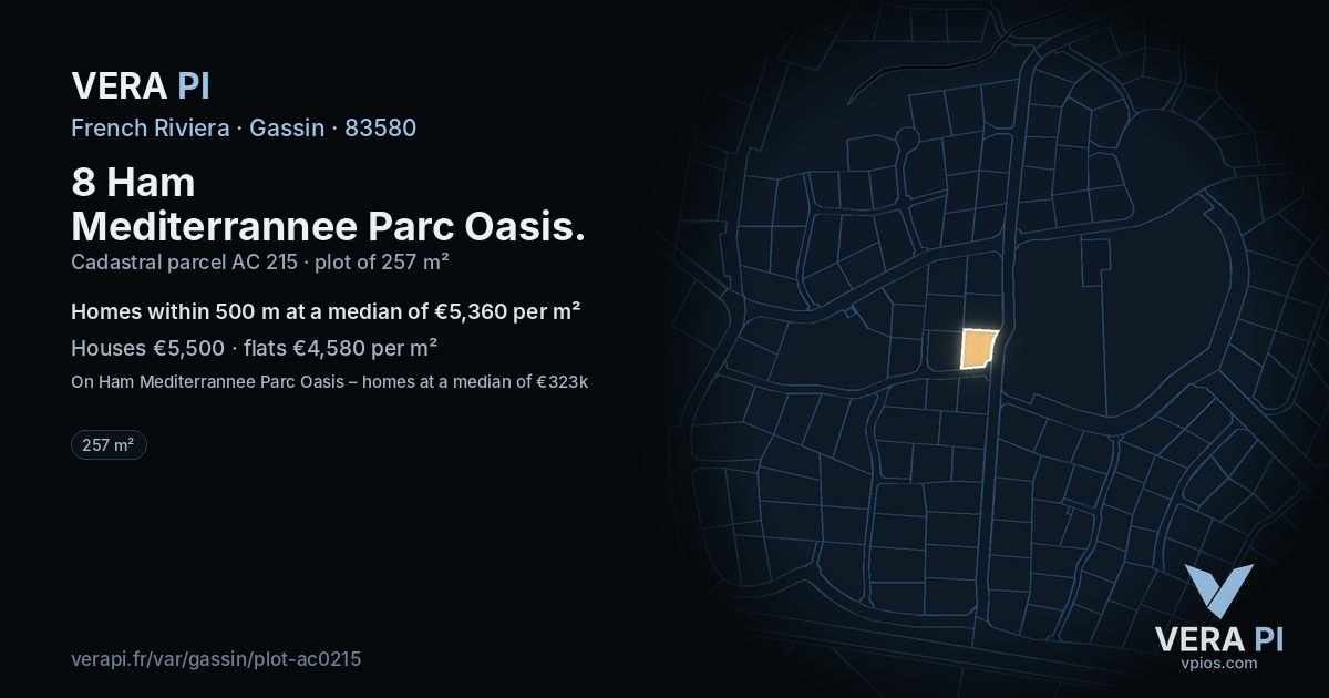 8 Ham Mediterrannee Parc Oasis, Gassin at night – the plot lit, the parcels around coloured by the prices near them