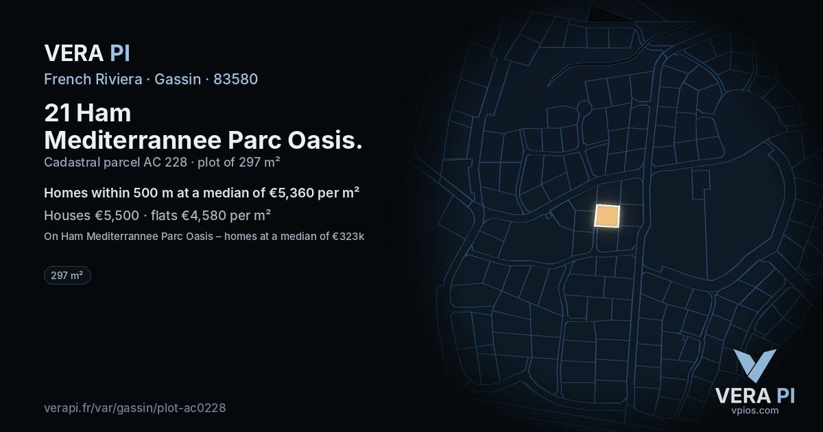 21 Ham Mediterrannee Parc Oasis, Gassin at night – the plot lit, the parcels around coloured by the prices near them