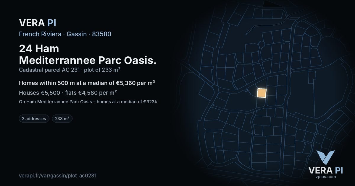 24 Ham Mediterrannee Parc Oasis, Gassin at night – the plot lit, the parcels around coloured by the prices near them