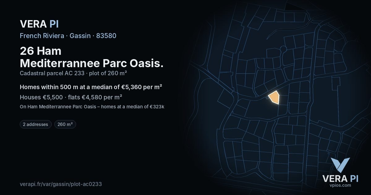 26 Ham Mediterrannee Parc Oasis, Gassin at night – the plot lit, the parcels around coloured by the prices near them