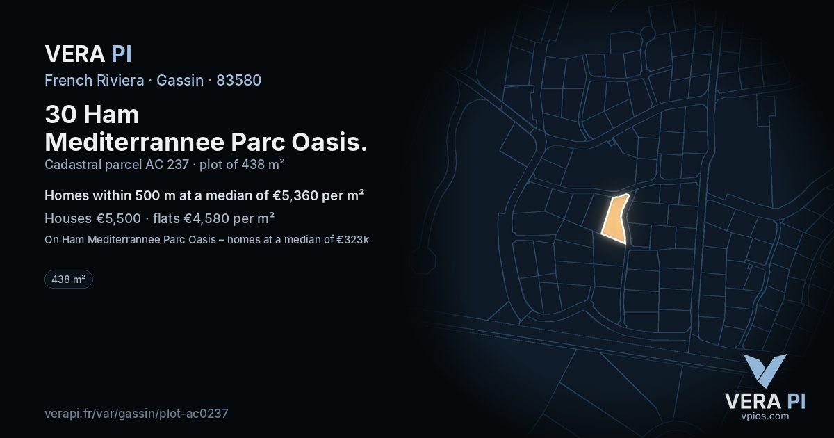 30 Ham Mediterrannee Parc Oasis, Gassin at night – the plot lit, the parcels around coloured by the prices near them