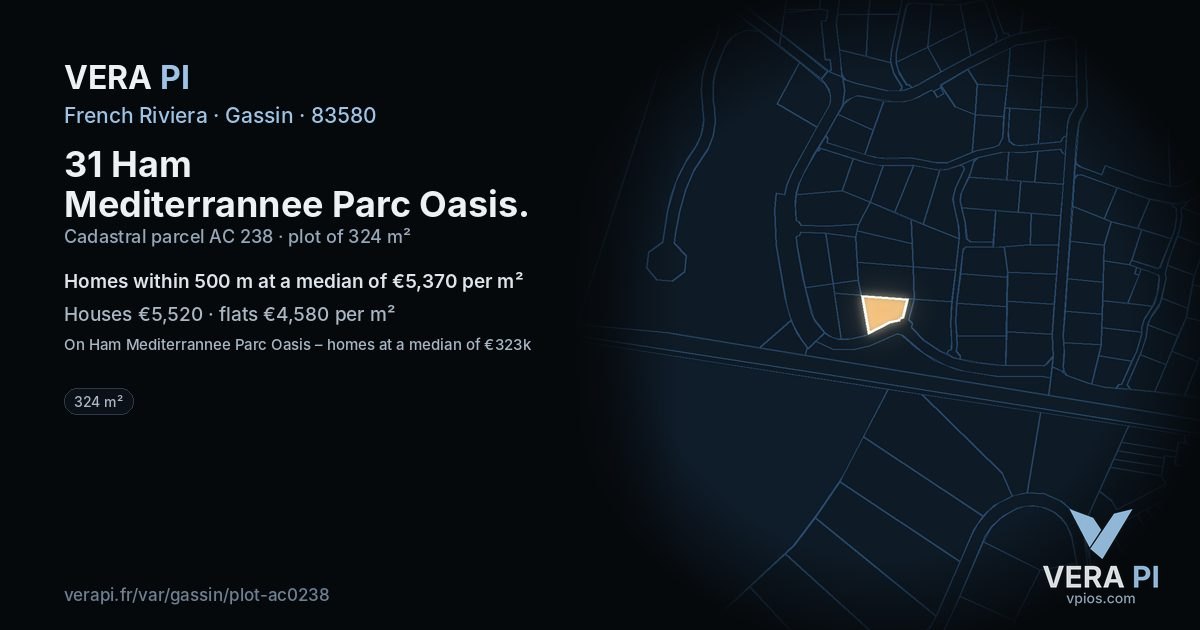 31 Ham Mediterrannee Parc Oasis, Gassin at night – the plot lit, the parcels around coloured by the prices near them