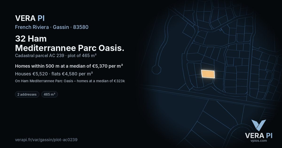 32 Ham Mediterrannee Parc Oasis, Gassin at night – the plot lit, the parcels around coloured by the prices near them