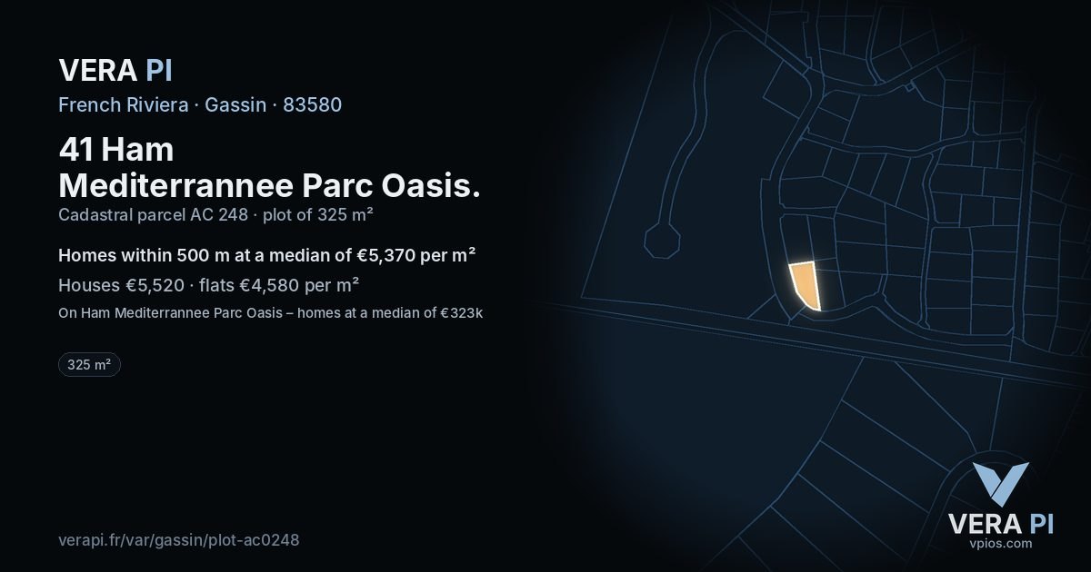 41 Ham Mediterrannee Parc Oasis, Gassin at night – the plot lit, the parcels around coloured by the prices near them