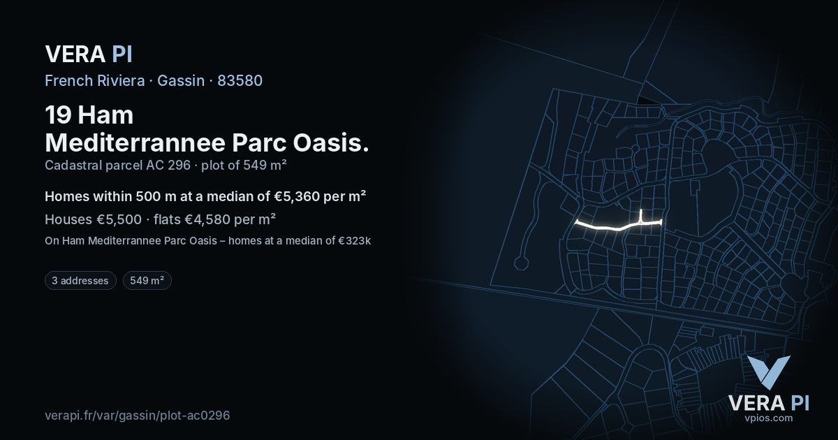 19 Ham Mediterrannee Parc Oasis, Gassin at night – the plot lit, the parcels around coloured by the prices near them