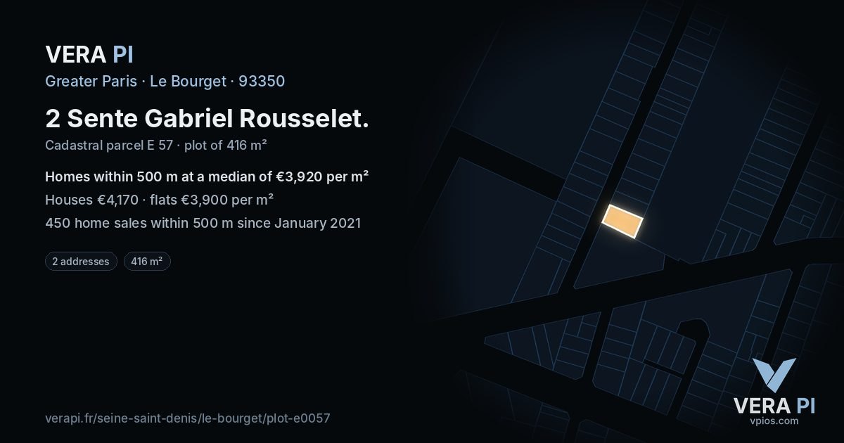 2 Sente Gabriel Rousselet, Le Bourget at night – the plot lit, the parcels around coloured by the prices near them