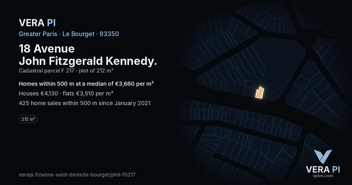 18 Avenue John Fitzgerald Kennedy, Le Bourget at night – the plot lit, the parcels around coloured by the prices near them