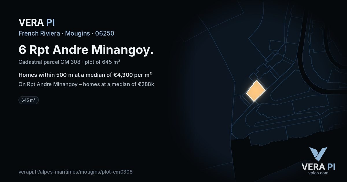 6 Rpt Andre Minangoy, Mougins at night – the plot lit, the parcels around coloured by the prices near them