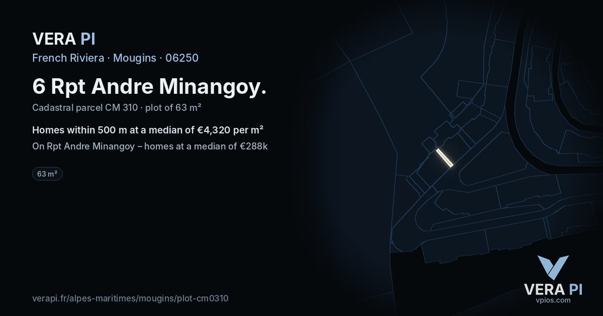 6 Rpt Andre Minangoy, Mougins at night – the plot lit, the parcels around coloured by the prices near them