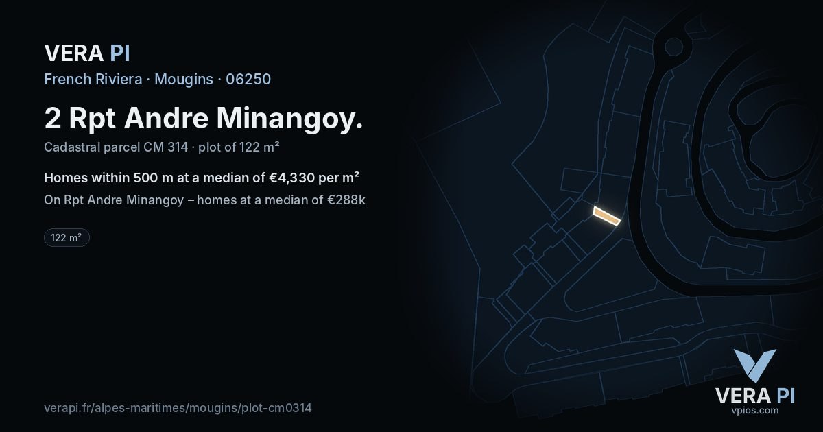 2 Rpt Andre Minangoy, Mougins at night – the plot lit, the parcels around coloured by the prices near them