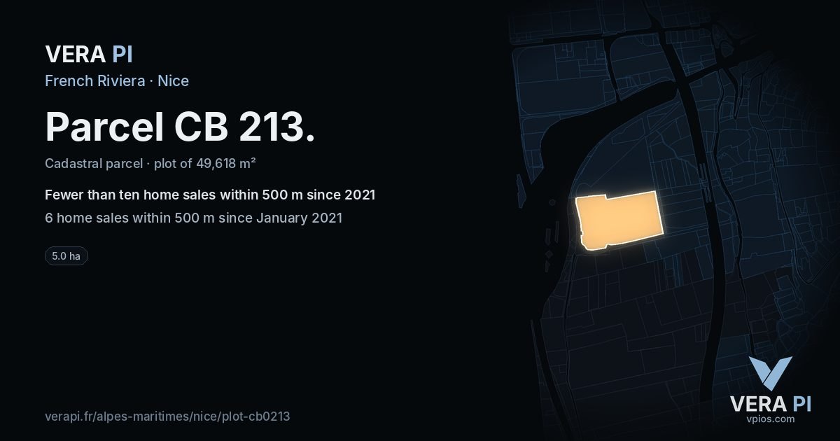 Parcel CB 213, Nice at night – the plot lit, the parcels around coloured by the prices near them