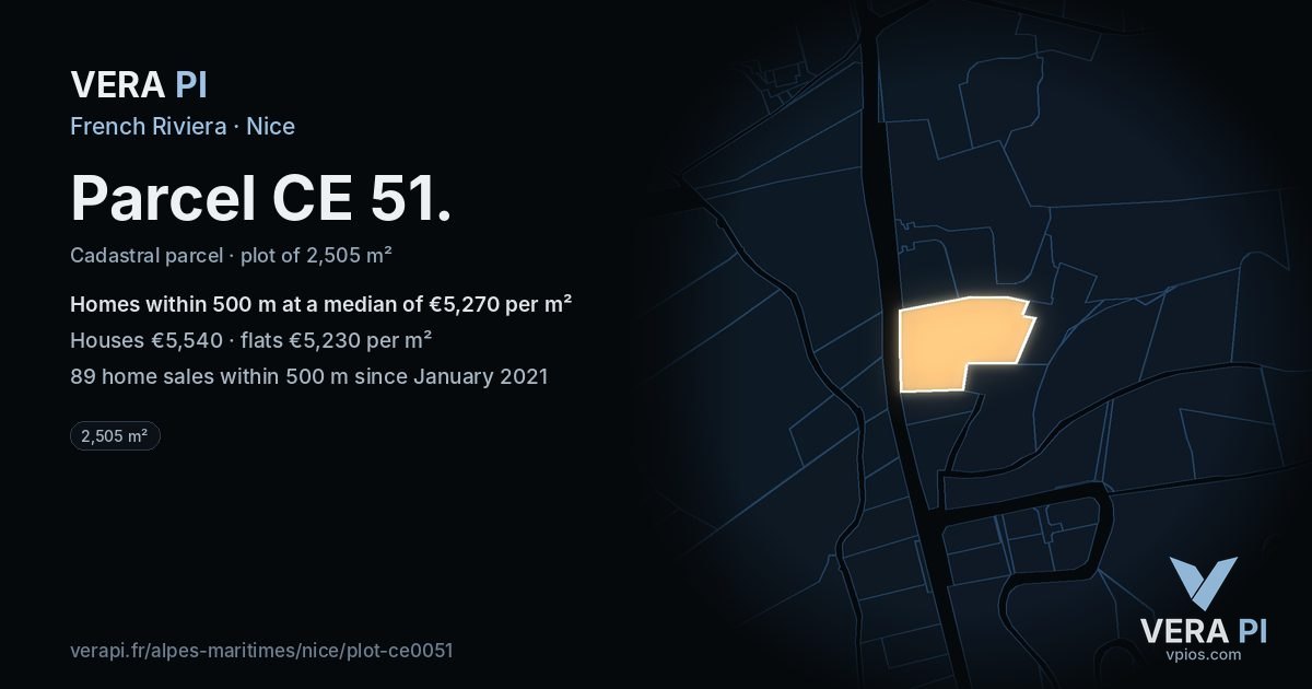 Parcel CE 51, Nice at night – the plot lit, the parcels around coloured by the prices near them