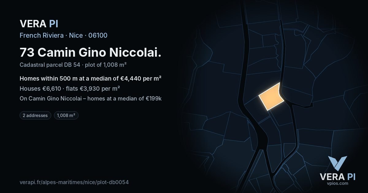 73 Camin Gino Niccolai, Nice at night – the plot lit, the parcels around coloured by the prices near them