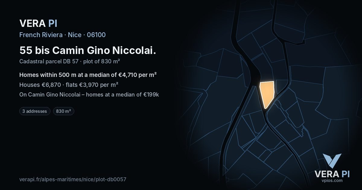 55 bis Camin Gino Niccolai, Nice at night – the plot lit, the parcels around coloured by the prices near them