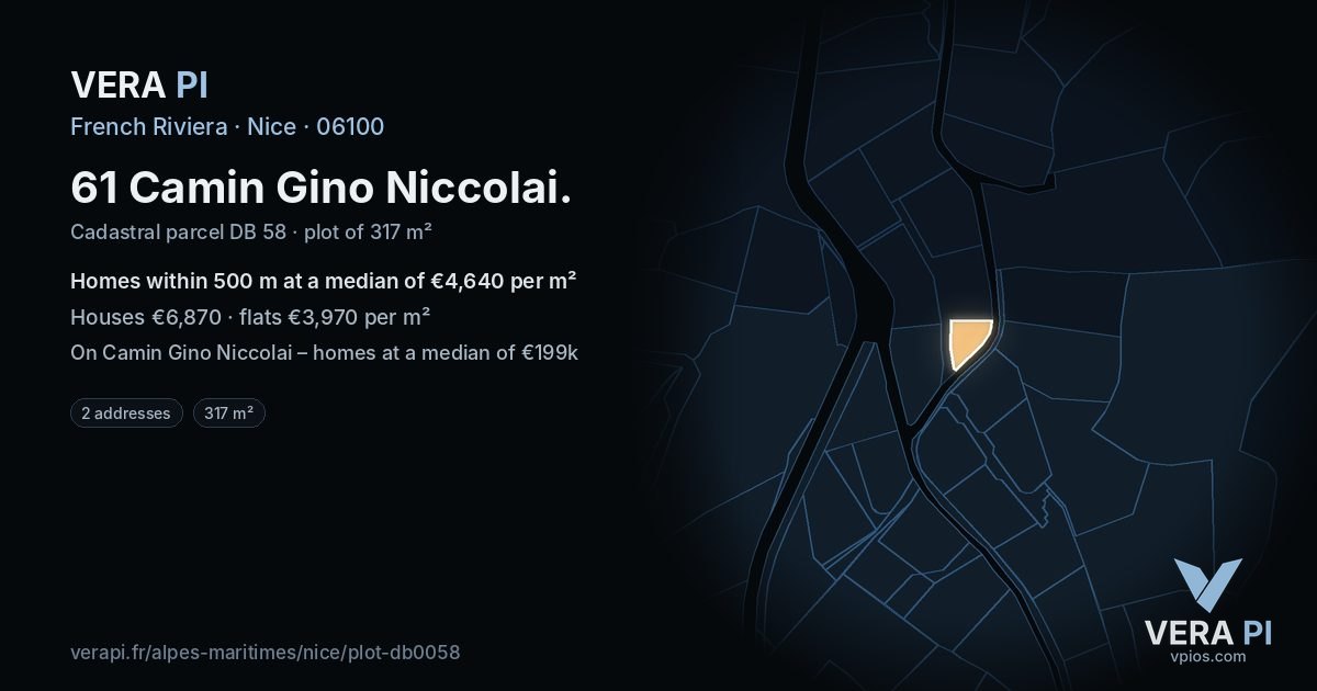 61 Camin Gino Niccolai, Nice at night – the plot lit, the parcels around coloured by the prices near them