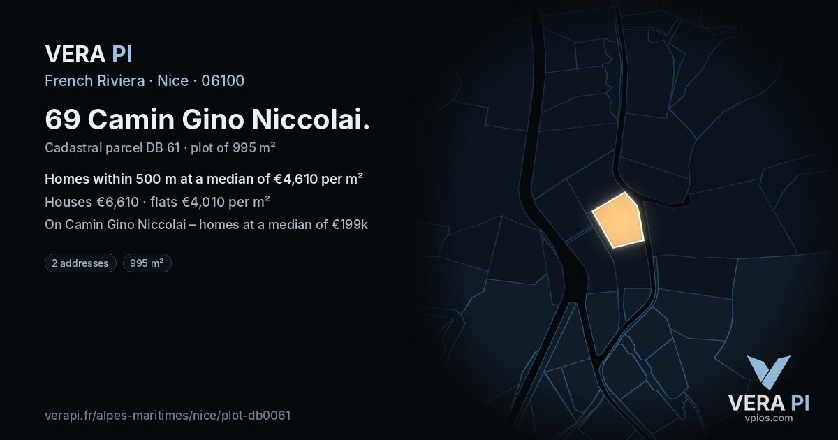 69 Camin Gino Niccolai, Nice at night – the plot lit, the parcels around coloured by the prices near them