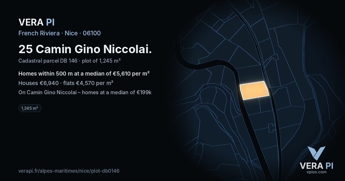 25 Camin Gino Niccolai, Nice at night – the plot lit, the parcels around coloured by the prices near them