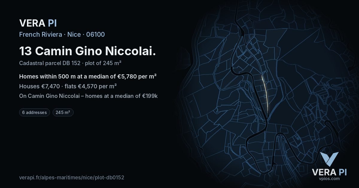 13 Camin Gino Niccolai, Nice at night – the plot lit, the parcels around coloured by the prices near them