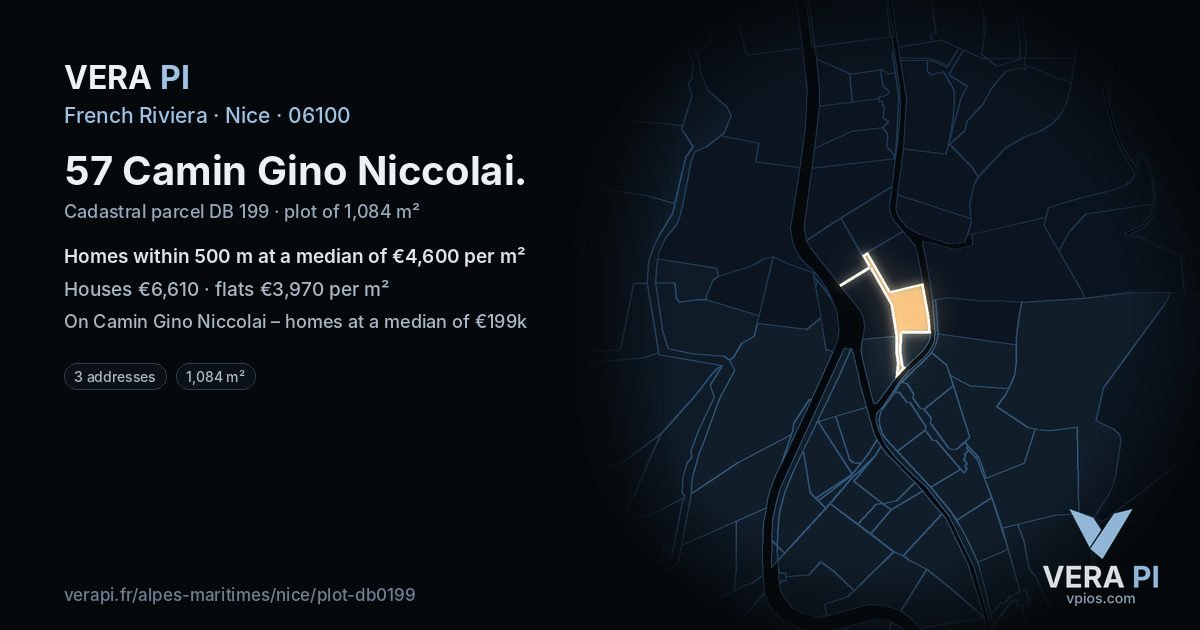 57 Camin Gino Niccolai, Nice at night – the plot lit, the parcels around coloured by the prices near them