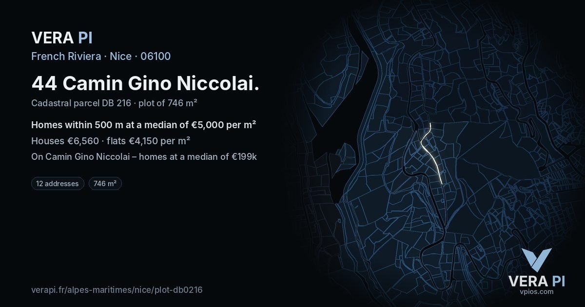 44 Camin Gino Niccolai, Nice at night – the plot lit, the parcels around coloured by the prices near them