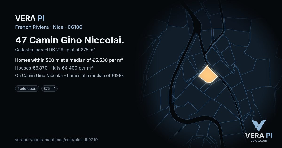 47 Camin Gino Niccolai, Nice at night – the plot lit, the parcels around coloured by the prices near them