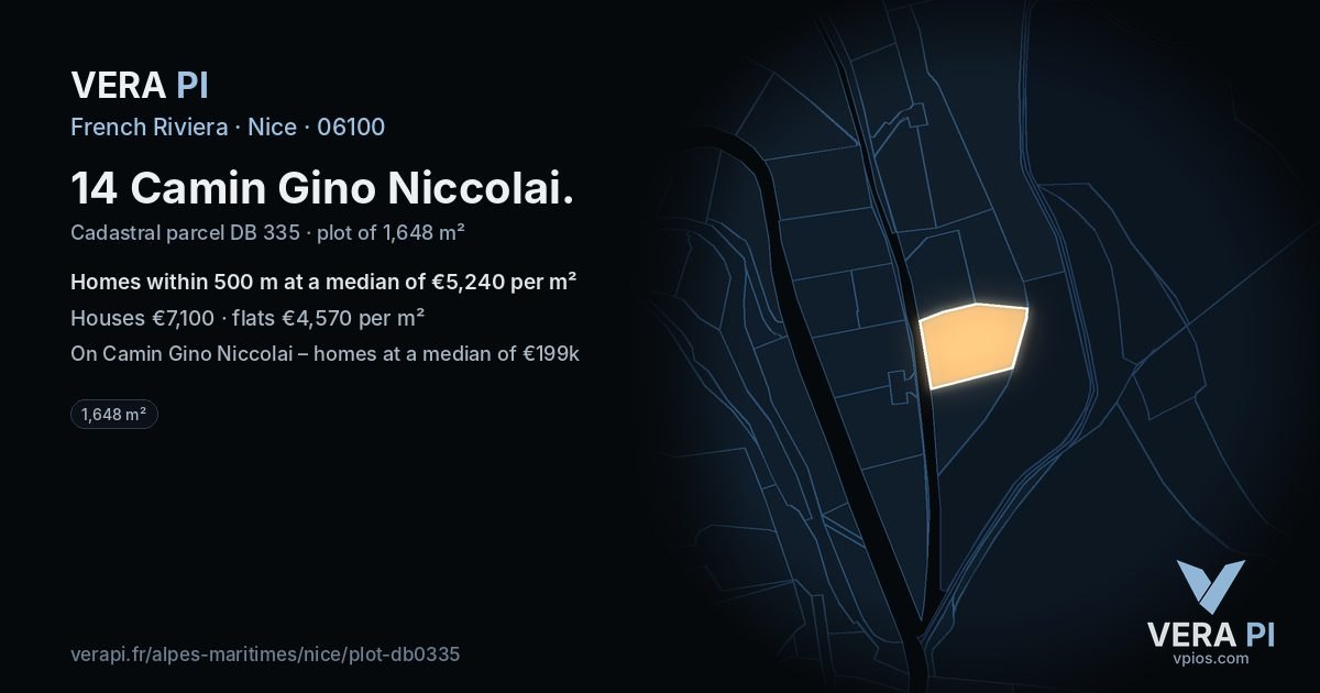 14 Camin Gino Niccolai, Nice at night – the plot lit, the parcels around coloured by the prices near them